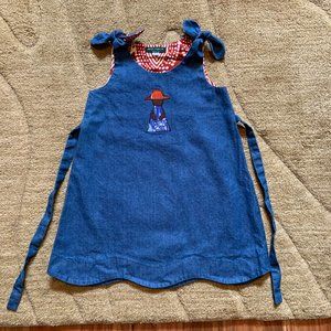 Imani Pamoja Should Tie & Scalloped Hem Denim Dress - NWOT